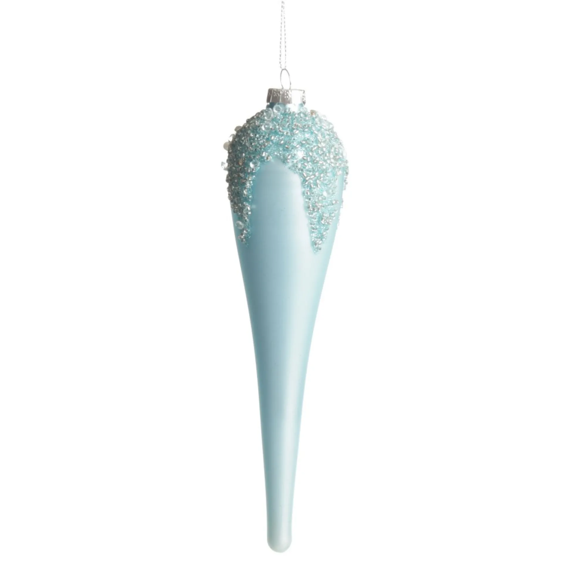Blue Icicle Hanging Long Drop Decoration Finials And Drops|