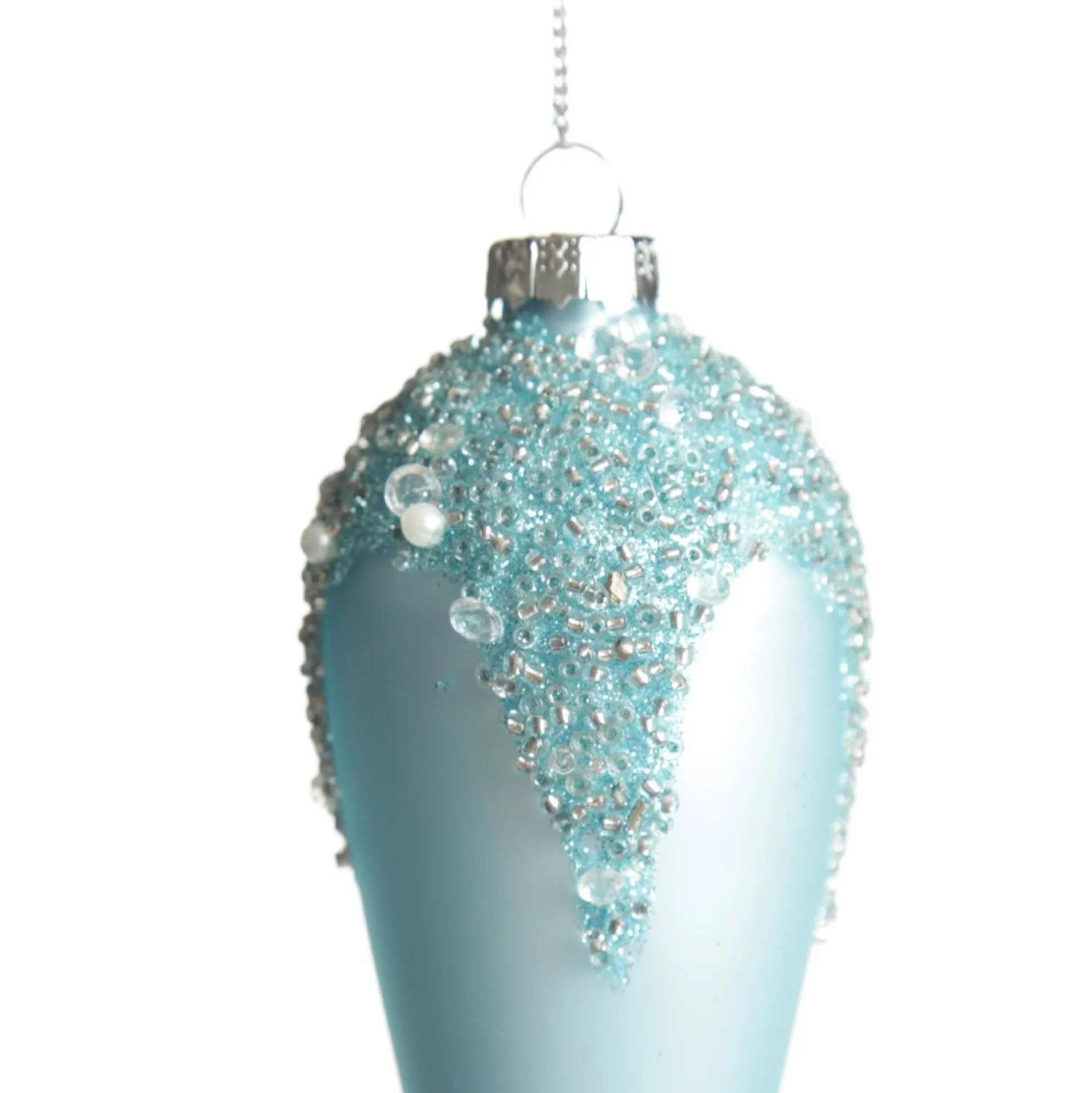 Blue Icicle Hanging Long Drop Decoration Finials And Drops|