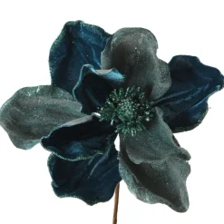Blue Magnolia Flower on Stem Christmas Flowers|