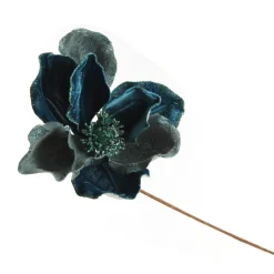 Blue Magnolia Flower on Stem Christmas Flowers|