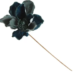 Blue Magnolia Flower on Stem Christmas Flowers|