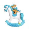 Blue Rocking Horse Decoration Personalised Decorations|