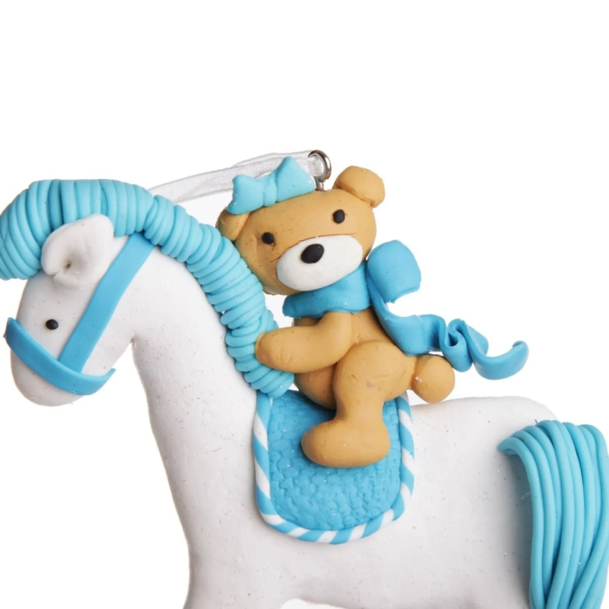 Blue Rocking Horse Decoration Personalised Decorations|