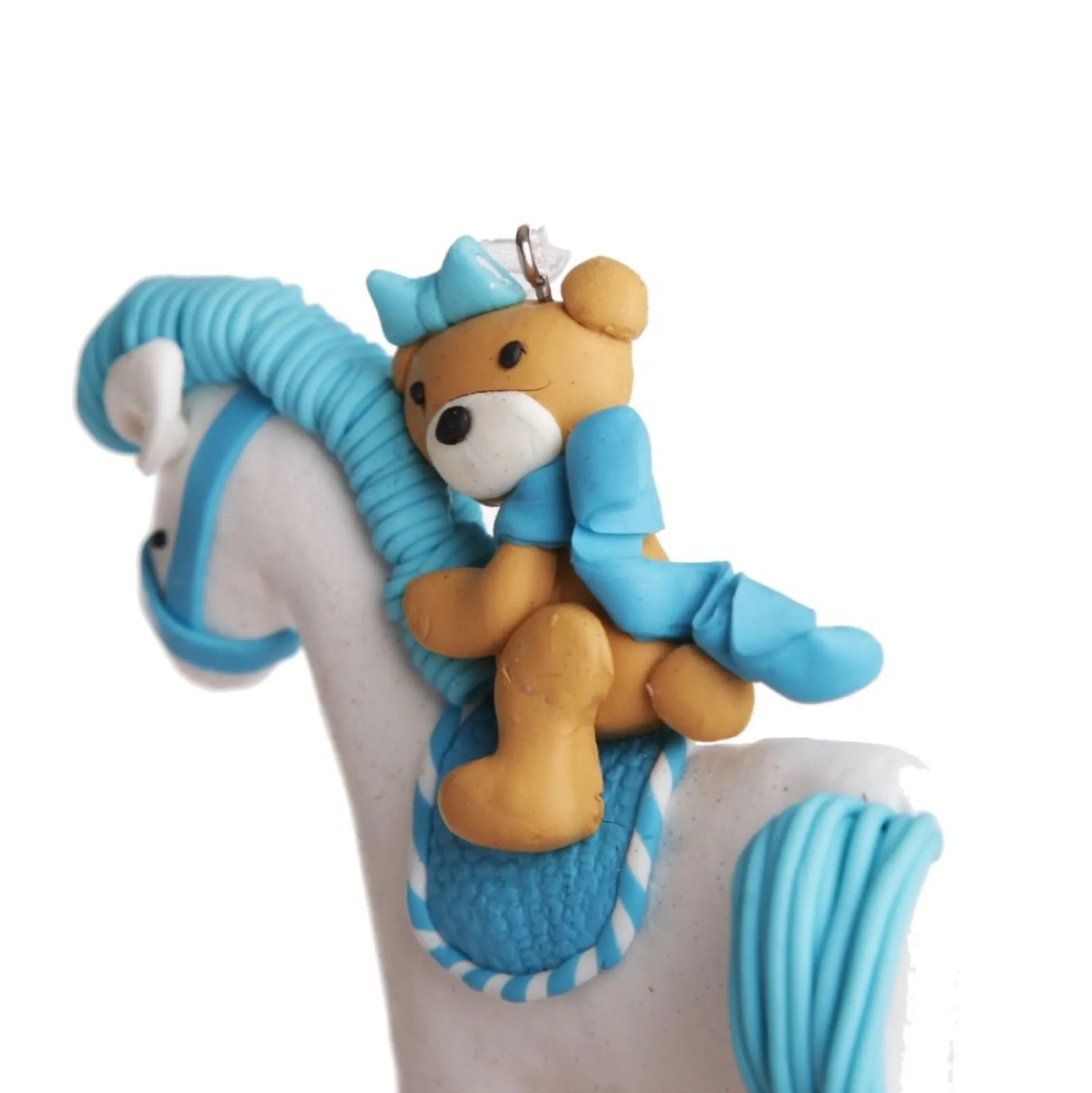 Blue Rocking Horse Decoration Personalised Decorations|