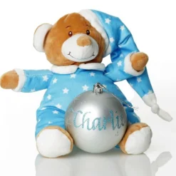 Blue Starbright Teddy and Bauble Gift Pack Bauble Value Packs|
