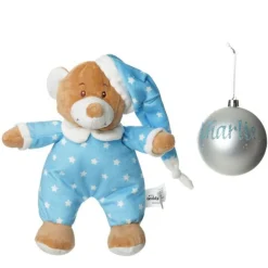 Blue Starbright Teddy and Bauble Gift Pack Bauble Value Packs|