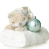 Blue Teddy with Blanket and Bauble Gift Pack Bauble Value Packs|