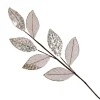 Blush Mixed Leaf Burlap Sequin Spray Christmas Sprays|