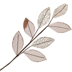 Blush Mixed Leaf Burlap Sequin Spray Christmas Sprays|