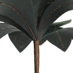 Bottle Green Velvet Flower Stem with Gold Glitter Trim Christmas Flowers|