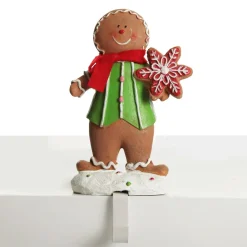 Boy Gingerbread Christmas Stocking Hanger Stocking Hangers|