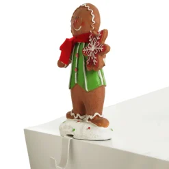Boy Gingerbread Christmas Stocking Hanger Stocking Hangers|