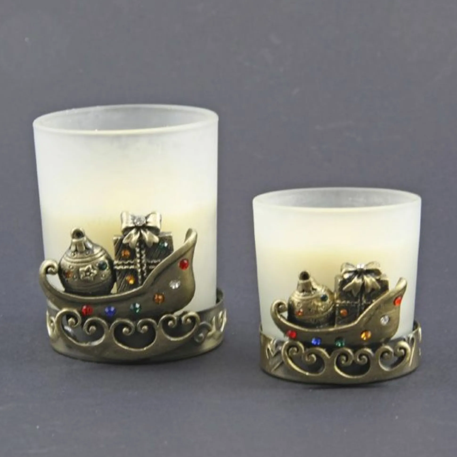 Brass Sleigh Tea Light Christmas Candles And Scents|