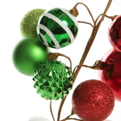 Bright Fun Red Green and White Bauble Christmas Garland Tree Garlands|
