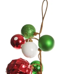 Bright Fun Red Green and White Bauble Christmas Garland Tree Garlands|