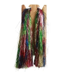 Bright Multicolour Metallic Tinsel Fringe Tree Garlands|