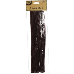 Brown Chenille Stem Pipe Cleaners - Pack of 50 Christmas Craft Supplies|