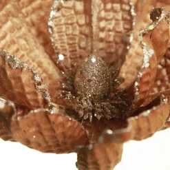 Brown Velvet Magnolia Flower Clip Christmas Flowers|