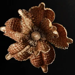 Brown Velvet Magnolia Flower Clip Christmas Flowers|