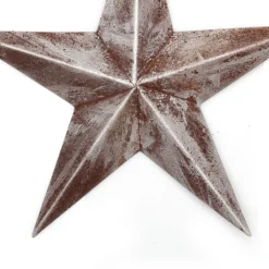 Brushed Silver Tin Star Tree Toppers|