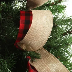 Buffalo Check Deluxe Tree Topper Bow with Streamers Tree Toppers|