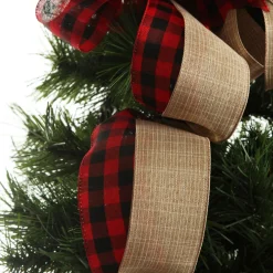Buffalo Check Deluxe Tree Topper Bow with Streamers Tree Toppers|