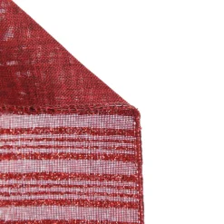 Burgundy Glitter and Linen Striped Wired Ribbon - 6.5cm Ribbons|