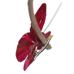Burgundy Red Glitter Sheer Butterfly Clip Butterflies And Birds|