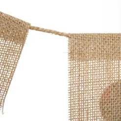 Burlap Bunting with Red and Black Plaid Merry Christmas Wall Hangings And Signs|