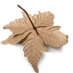 Burlap Flower Pick Black Glitter Trim Christmas Flowers|