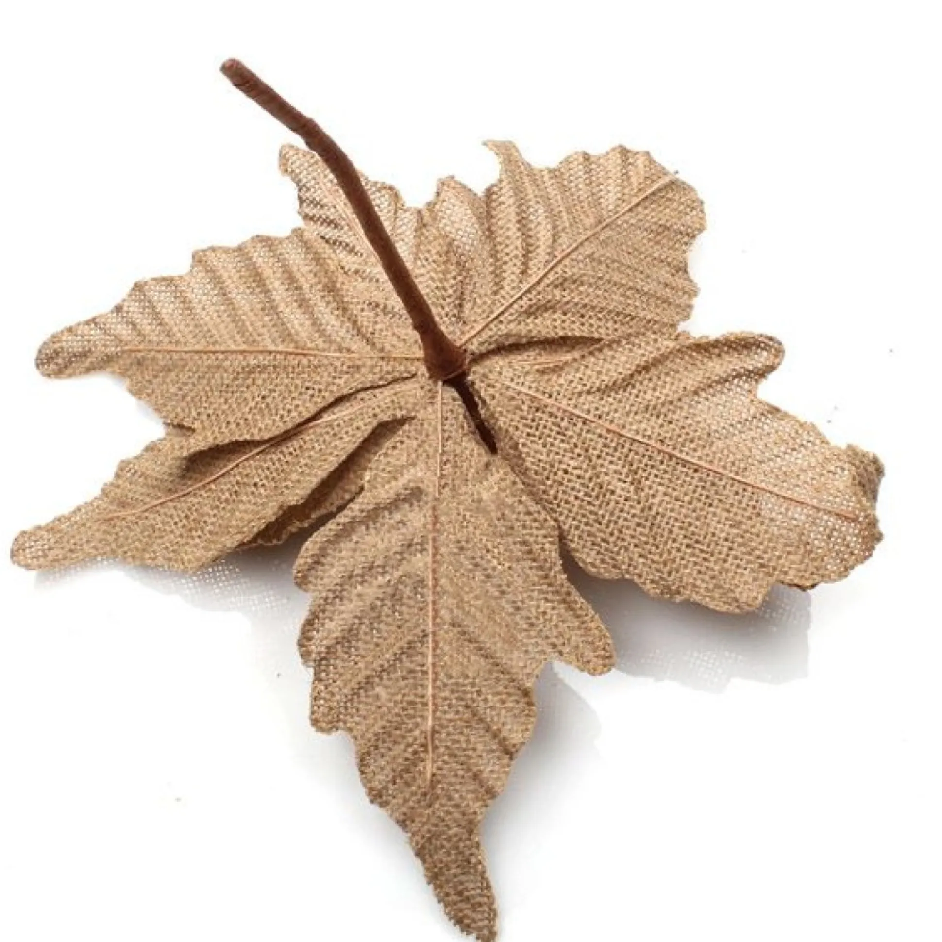 Burlap Flower Pick Black Glitter Trim Christmas Flowers|