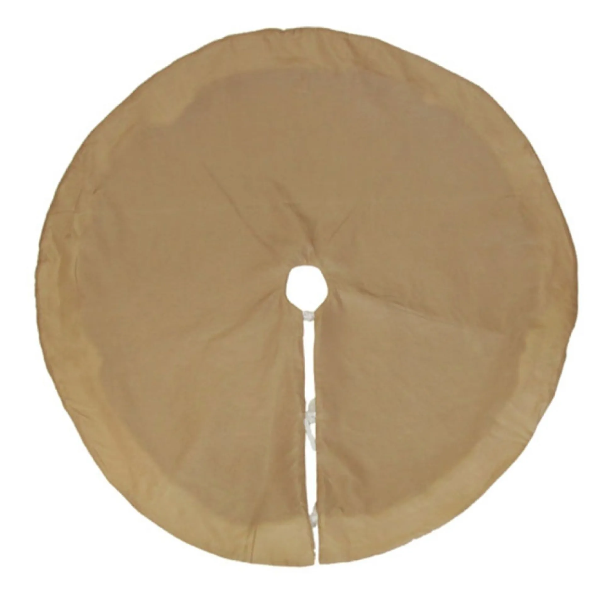 Burlap Merry Christmas Tree Skirt - White Fur Trim Christmas Tree Skirts|