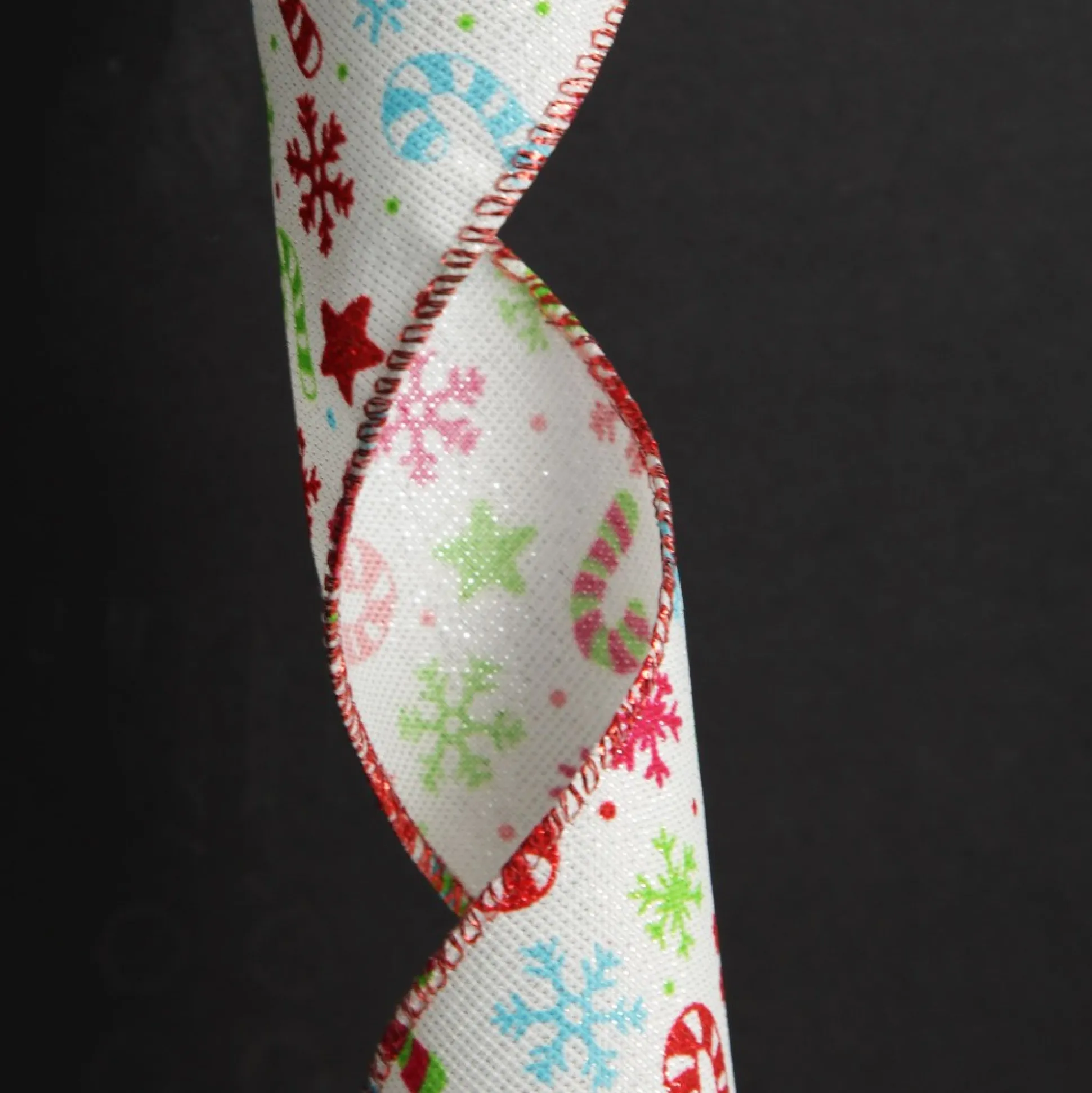 Candy Cane and Snowflake Ribbon - 6.3cm Ribbons|