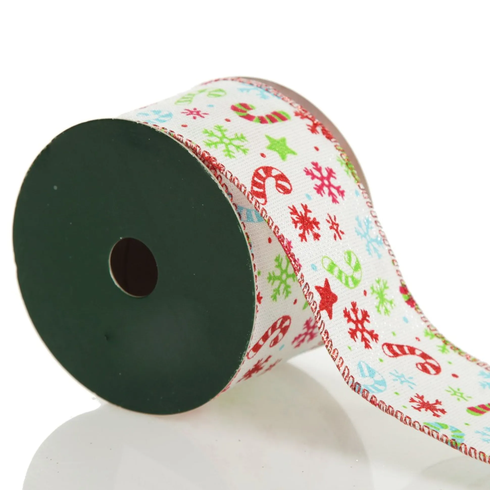 Candy Cane and Snowflake Ribbon - 6.3cm Ribbons|