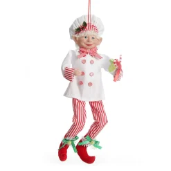 Candy Cane Chef Elf Ornament Christmas Elves And Fairies|