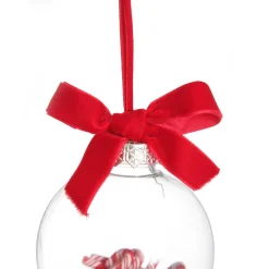 Candy Cane Filled Clear Shatterproof Bauble Decorative Christmas Baubles|