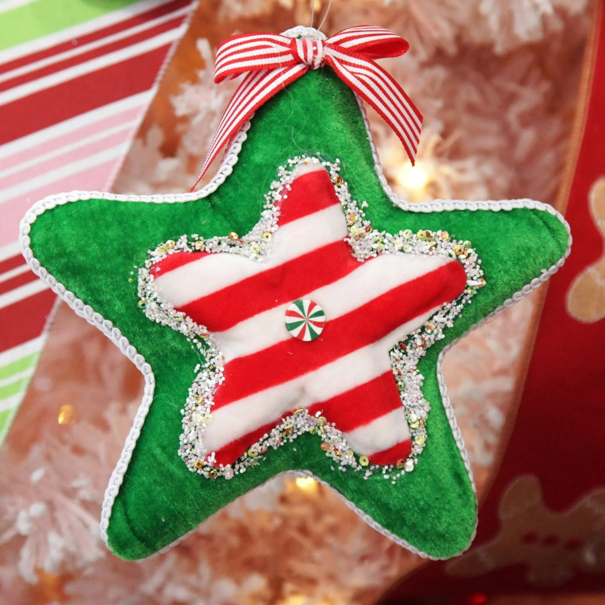 Candy Cane Star Christmas Decoration Christmas Tree Decorations|
