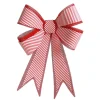 Candy Cane Stripe Christmas Bow with Glitter Edge Christmas Bells And Bows|
