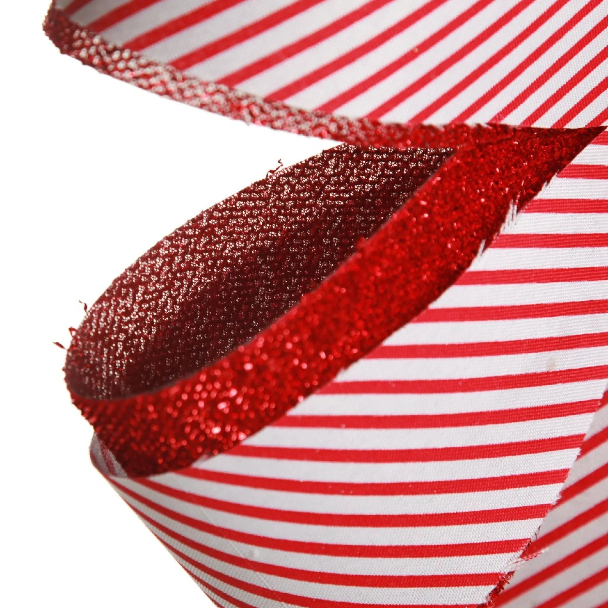 Candy Cane Stripe Christmas Bow with Glitter Edge Christmas Bells And Bows|