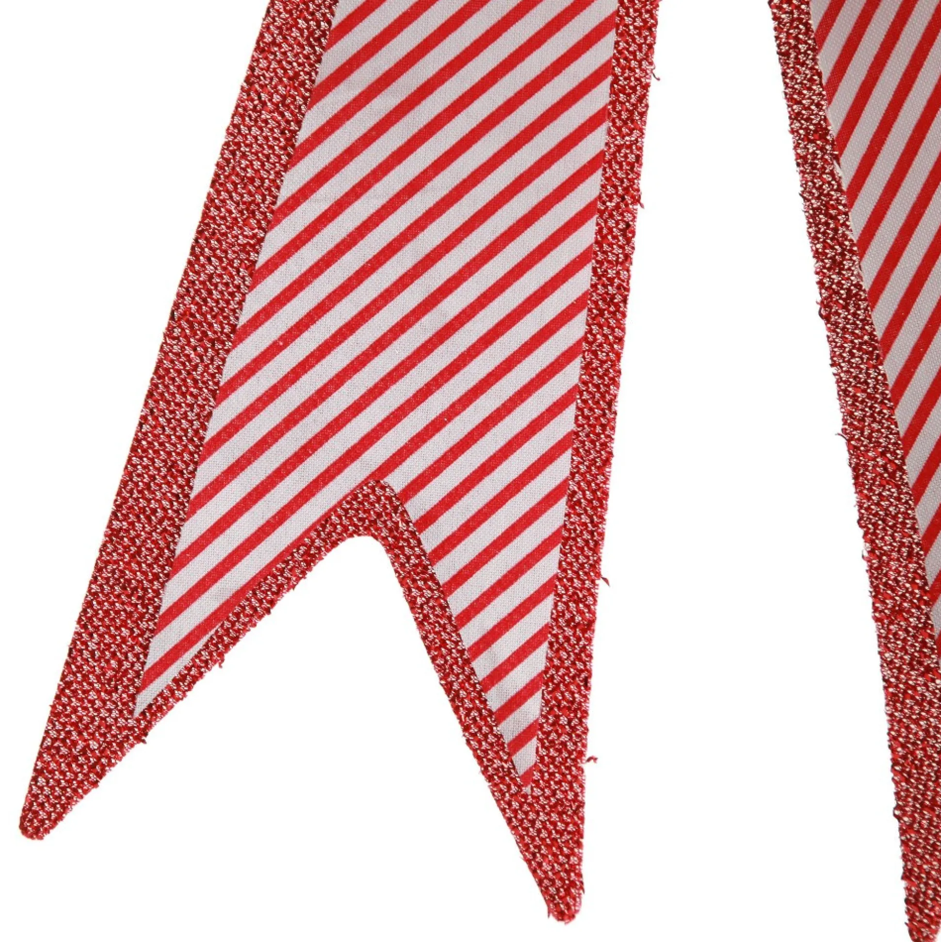 Candy Cane Stripe Christmas Bow with Glitter Edge Christmas Bells And Bows|