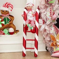 Candy Cane Stripe Ladder Christmas Ornament Christmas Ornaments|