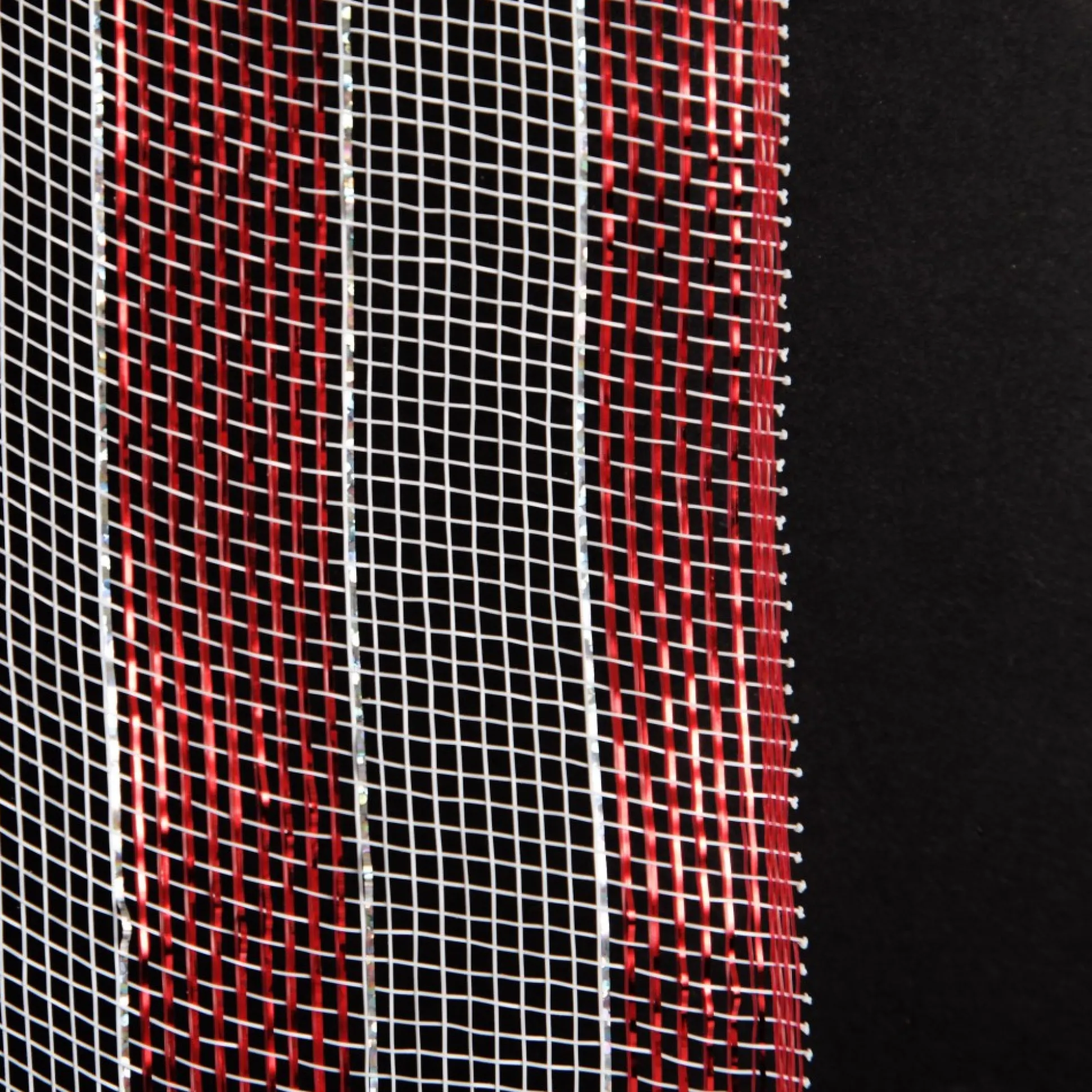 Candy Cane Stripe Metallic Thread Decomesh Roll Diy Wreaths|