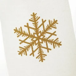 Canvas Gold Merry Christmas Printed Bunting Tree Garlands|