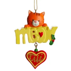 Cat Meow Ornament Personalised Decorations|