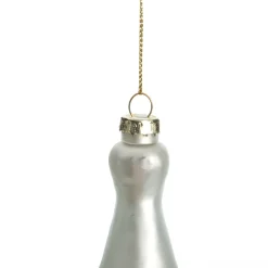 Champagne Bottle Pink Glitter Cheers Glass Tree Decoration Christmas Tree Decorations|