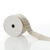 Champagne Glitter and Linen Striped Wired Ribbon - 6.5cm Ribbons|