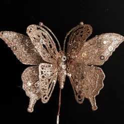Champagne Glitter and Sequin Butterfly Clip Butterflies And Birds|