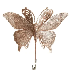 Champagne Glitter and Sequin Butterfly Clip Butterflies And Birds|