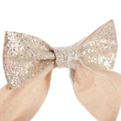 Champagne Glitter Bow - Set of 2 Christmas Bells And Bows|