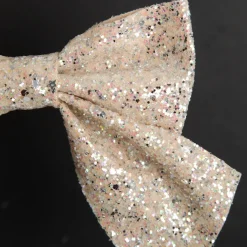 Champagne Glitter Bow - Set of 2 Christmas Bells And Bows|